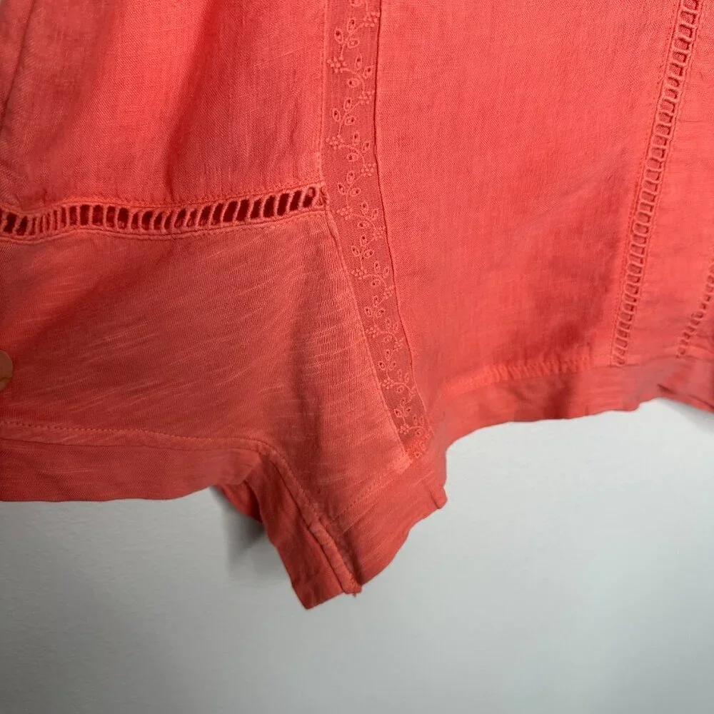 Soft Surroundings Linen Tunic top Coral‎ Size XL - Picture 4 of 11
